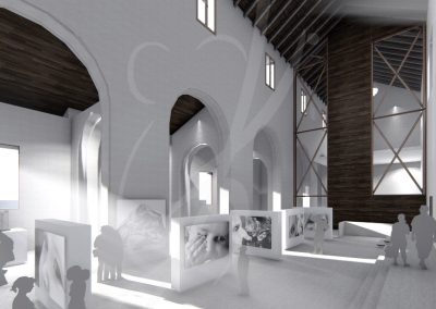 Volumetría y montaje interior Antiguo Convento de la Trinidad